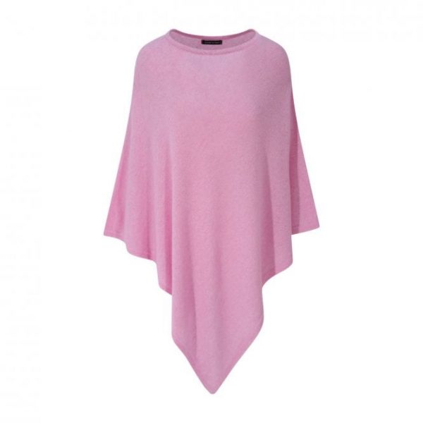 Cashmere Mix Poncho in Baby Pink